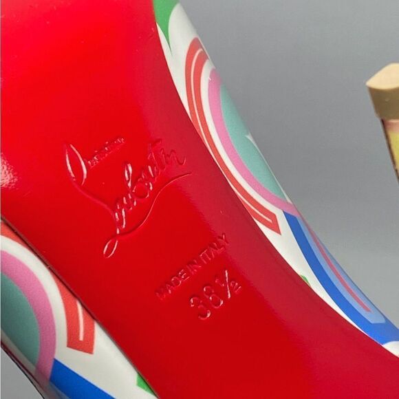 Christian Louboutin Hot Chick Print Pointed Toe Pump size 38.5 - Picture 13 of 13